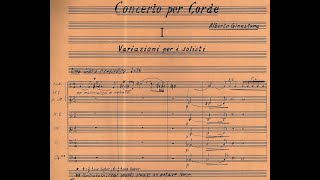 Alberto GINASTERA CONCERTO per Corde Op 33 1965 VídeoScore [upl. by Onimod383]