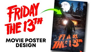 SPOOKY Photoshop Horror Movie Posters Texas Chainsaw amp Friday the 13th Tutorial 🎃 [upl. by Namolos316]