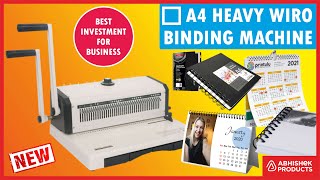 🗓️ A4 Heavy Duty Wiro Binding Machine for Calendars amp More  AbhishekIDcom [upl. by Mikes]