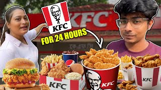 I only ate KFC for 24 HOURS Challenge🍗🍔  Food Challenge [upl. by Aibonez162]