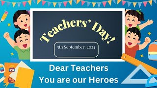 Teachers Day  Salute to teachers [upl. by Crofoot]