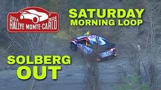 SOLBERG OUT SS10 ✓ Saturday Morning Loop Highlights  WRC RALLYE MONTE CARLO 2024 [upl. by Dnomse]