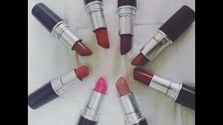 Top MAC Lipsticks for Brown Skin NC 40 NC42 NC45 swatches and review [upl. by Parent257]