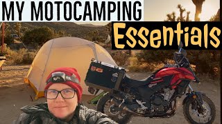 Motorcycle Camping Gear Essentials What I Bring  ADV Motocamping [upl. by Abocaj]