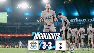 MAN CITY 33 TOTTENHAM HOTSPUR  PREMIER LEAGUE HIGHLIGHTS  INCREDIBLE LATE DRAMA AT THE ETIHAD [upl. by Schrader]