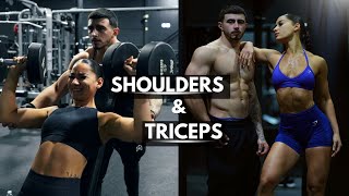 TRAINING SHOULDERS amp TRICEPS TOGETHER  Couples Workout [upl. by Siuraj]