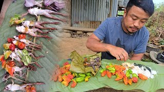 World hottest chilly items mukbang celebrating one lakh Subcribers [upl. by Drhacir]