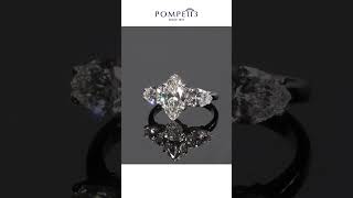 Pompeii3  Marquise Diamond Engagement Ring 14k White Gold Certified Lab Grown [upl. by Neitsirhc]