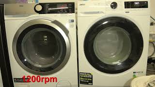 Spin Race  AEG 7000 series vs Zanussi Flextime  Spin Only race Fixed version [upl. by Nesilla]