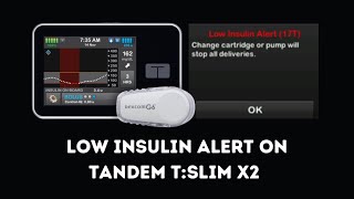 Low Insulin Alert on Tandem tslim X2 [upl. by Demetris624]