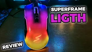 REVIEW MOUSE GAMER SUPERFRAME LIGHT Sensor Pixart 3325IC e MUITO RGB terabyteshop [upl. by Shannen]