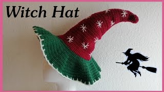 Crochet Christmas Witch Hat 😱❤️ [upl. by Garrot]