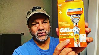 Gillette Fusion5 POWER 🪒 amp Pacific Shaving Co cork handle shave brush average guy tested APPROVED [upl. by Dalpe]