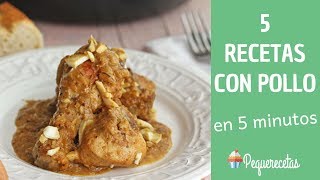 5 RECETAS CON POLLO ¡EN 5 MINUTOS  PEQUERECETAS [upl. by Isej756]