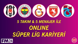 FM24 Online Türkiye Ligi Kariyeri 4 Beşiktaş  Fenerbahçe  Galatasaray  Samsunspor Trabzonspor [upl. by Vernor]