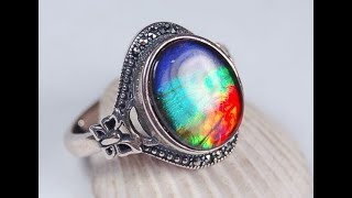 batu SISIK NAGA  AMMOLITE stone [upl. by Oicelem534]