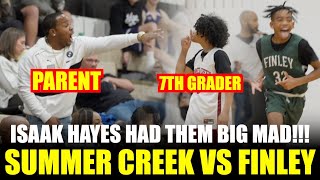 GROWN FANS WERE TAUNTING 7TH GRADER ISAAK HAYES Summer Creek vs Finley Middle School Championship [upl. by Sharos]