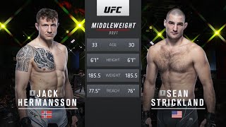 Jack Hermansson vs Sean Strickland Full Fight Full HD [upl. by Olifoet]