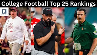 Week 7 Top 25 College Football Rankings  College Football Playoff Tiers [upl. by Greeson335]