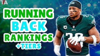 Top 25 Fantasy Running Back Rankings with Tiers [upl. by Eicyaj]