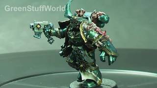 Chameleon Paints 14  Painting example of a Nurgle Space Marine [upl. by Katherin]