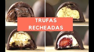 Como fazer trufas de chocolate recheadas  Guchas Make [upl. by Aicital]