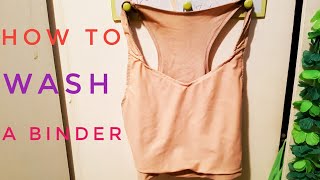 How To Wash A Binder FTM [upl. by Yemrots]