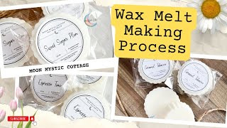 Making My Wax Melts  Small Business Prep  Moon Mystic Cottage [upl. by Tenney530]