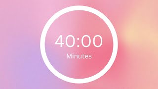 40 Minutes Timer  Aesthetic Countdown Timer  Simple Beep With No Music [upl. by Norvall]