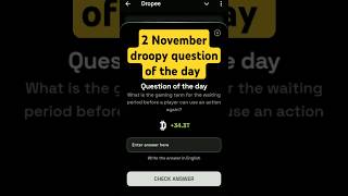 Droopy question of the day today 2 November droopy daily question quiztime4343 [upl. by Roosnam]