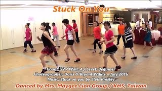 Stuck On You｜Line Dance by Doris OBryant Wilkie｜Demo amp Walkthru｜纒綿悱惻｜含導跳 [upl. by Torin]