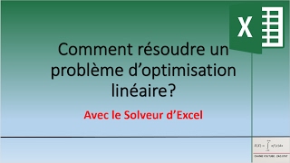 howto3  le solveur II  optimisation linéaire  using solver to determine optima [upl. by Amice905]