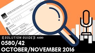 058042 OctoberNovember 2016 Marking Scheme MS Audio Voice Over [upl. by Llyrat]