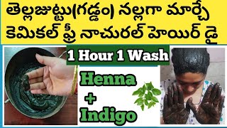 Henna and Indigo for Gray Hair in TeluguHenna Hair Dye Teluguhenna and indigo for gray hair 2 Step [upl. by Firahs]