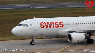 Swiss Airbus A320 HBIJJ Landing  Germany BerlinTegel 190914 [upl. by Darell]