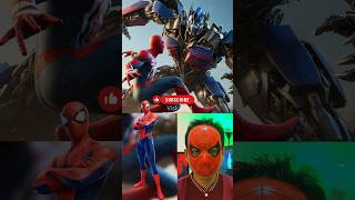 Superheroes fight vs Optimus Prime transformer robot💥 marvel avengers DC spiderman shorts [upl. by Rodmur688]