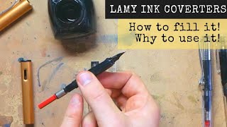 How and Why to Use a LAMY Ink Fountain Pen Converter  LAMY Safari and Al Star [upl. by Nylssej]