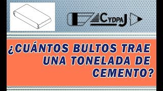 ¿CUÁNTOS BULTOS TRAE UNA TONELADA DE CEMENTO [upl. by Trinia]