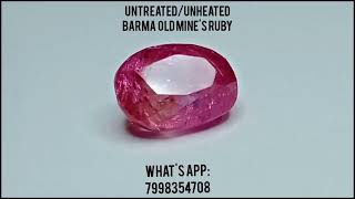 UNTREATEDUNHEATED BURMA RUBY [upl. by Terzas]