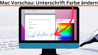 Mac Vorschau ✍🏻 Unterschrift Farbe ändern 🌈 so einfach gehts [upl. by Hyacinthia699]