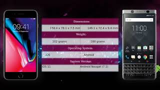 Apple iPhone 8 Plus vs BlackBerry KEYone  Phone comparison [upl. by Hamal]