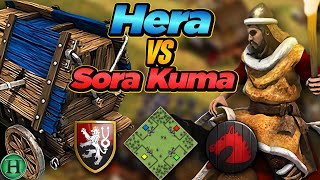 Bohemians vs Huns  1v1 Arena  vs Sora Kuma  AoE2 [upl. by Yrrep]