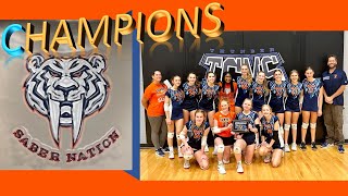 SUNSET SABERS 8TH GRADE GIRLS VOLLEYBALL 2022 SEASON HIGHLIGHTS WILLIAMSON COUNTY SCHOOLS [upl. by Yesdnil]