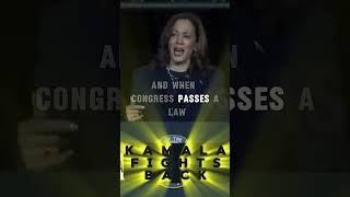 Kamala Harris reacts to Trumps quot Ill Sign it into lawquot kamalaharris donaldtrump [upl. by Pyotr]