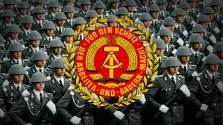 German Democratic Republic 19491990 Military March quotUnterwegs Soldaten marschquot [upl. by Naneik]