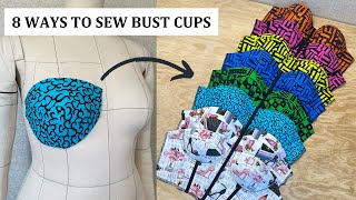 8 Ways on how to sew bust cups for corsets or bustiers BEGINNERS GUIDE [upl. by Adlesirc]