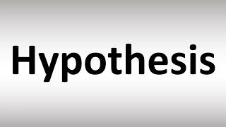 How to Pronounce Hypothesis [upl. by Eldorado]