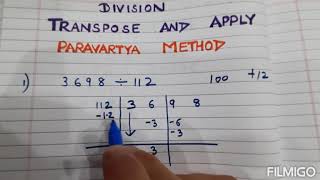 Vedic Maths part 36 Division Transpose and Apply [upl. by Clarkson809]