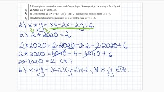 Bacalaureat 2020  Tehnologic  Testul 6  Subiectul 2  Teste de antrenament  Clasa a 12a [upl. by Kaenel]