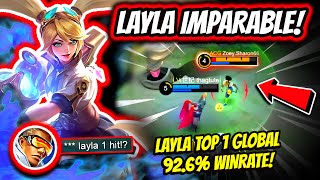 ¡LA MEJOR TIRADORA DE MOBILE LEGENDS LAYLA TOP 1 GLOBAL 926 WINRATE  MOBILE LEGENDS [upl. by Rehpetsirhc]